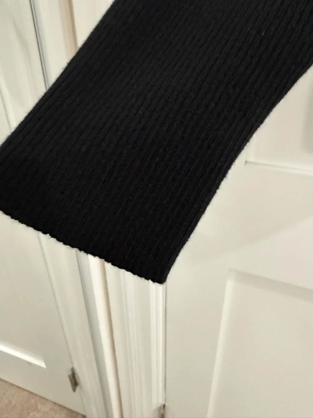 NWT SAMSOE Black ribbed cotton blend Eveley crew neck sweater w/ cut out (read)